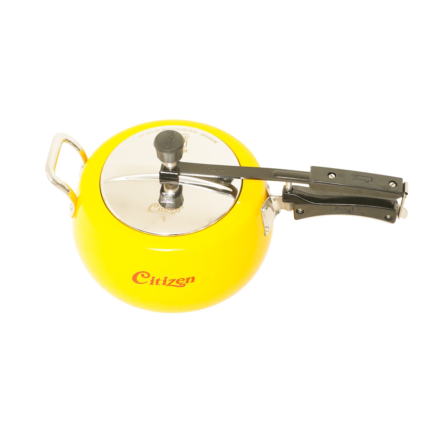 Citizen Handi Color Yellow Glossy with SS Lid & Induction + Gas Compatible Inner Lid Pressure Cooker (ISI Certified)