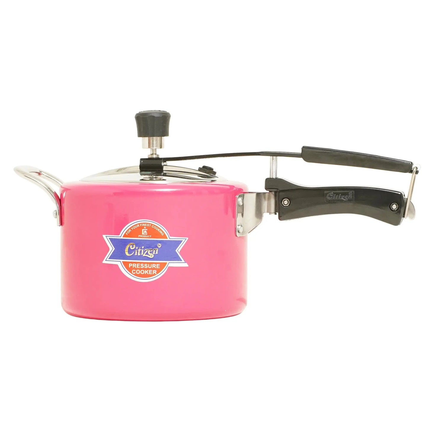 Citizen Smart Color Pink Glossy with SS Lid & Induction + Gas Compatible Inner Lid Pressure Cooker (ISI Certified) Citizen