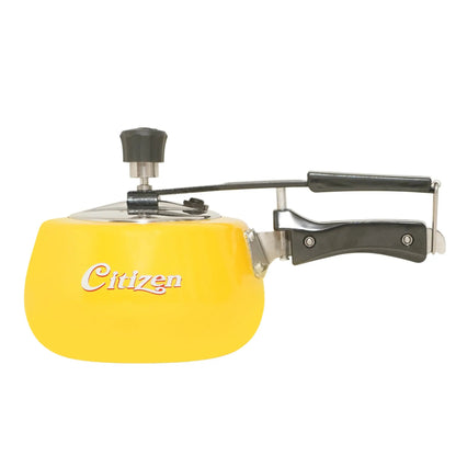 Citizen Handi Color Yellow Glossy with SS Lid & Induction + Gas Compatible Inner Lid Pressure Cooker (ISI Certified) Citizen