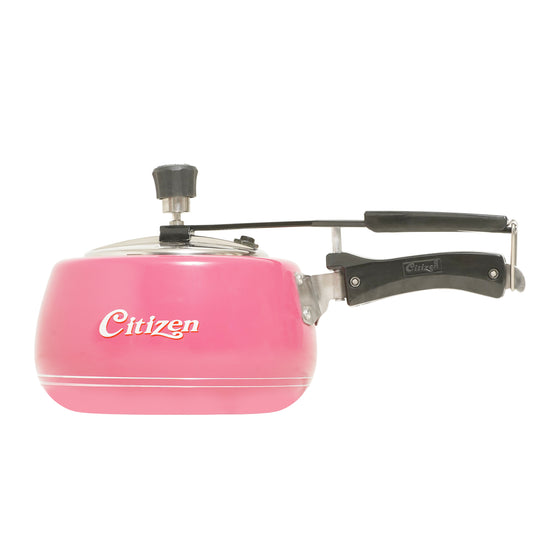 Citizen Handi Color Pink Glossy with SS Lid & Induction + Gas Compatible Inner Lid Pressure Cooker (ISI Certified)