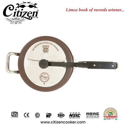 Citizen Smart Color Copper Matte with SS Lid & Induction + Gas Compatible Inner Lid Pressure Cooker (ISI Certified)