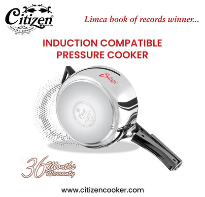 Citizen Handi TRI PLY Stainless Steel Inner Lid Pressure Cooker (ISI Certified, Induction and Gas Compatible)